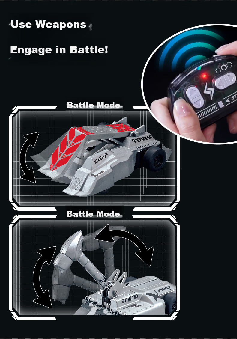 Huashimeng Fighting Armor Remote Control Car Toy Parent-Child Battle Ironclad Battle Vehicle Collision Educational Racing Electric Car Model 4