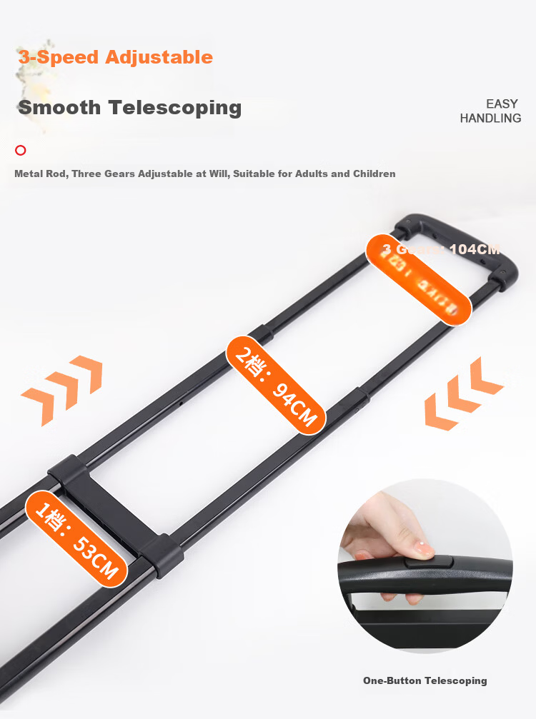 SELORSS Folding Handcart Flatbed Trolley Six-Wheel Dolly with Brake Orange BY01-T 4