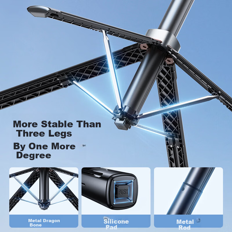 Xiaotian Mobile Phone Teleprompter Stand Live Streaming Tripod Portable Selfie Stick Floor Outdoor Selfie Tool Handheld Universal Vlog Shooting Phone Holder