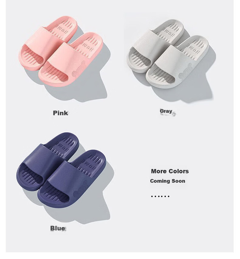 FOOTOPPO EVA Women's Home Slippers Couple Slippers Non-Slip Bathroom Slippers Men's Indoor Odor-Resistant House Slippers 12