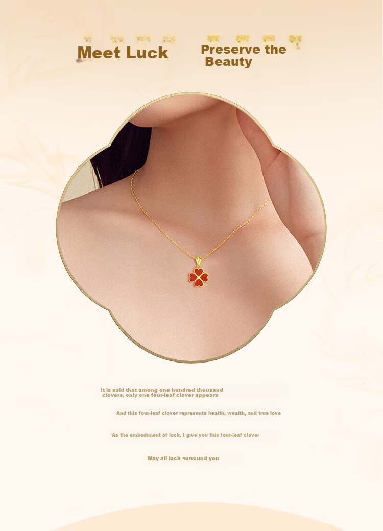 ALLOVE Four-Leaf Clover Sterling Silver Necklace for Women Luxury Pendant Birthday 520 Valentine's Day Gift for Girlfriend Wife 2