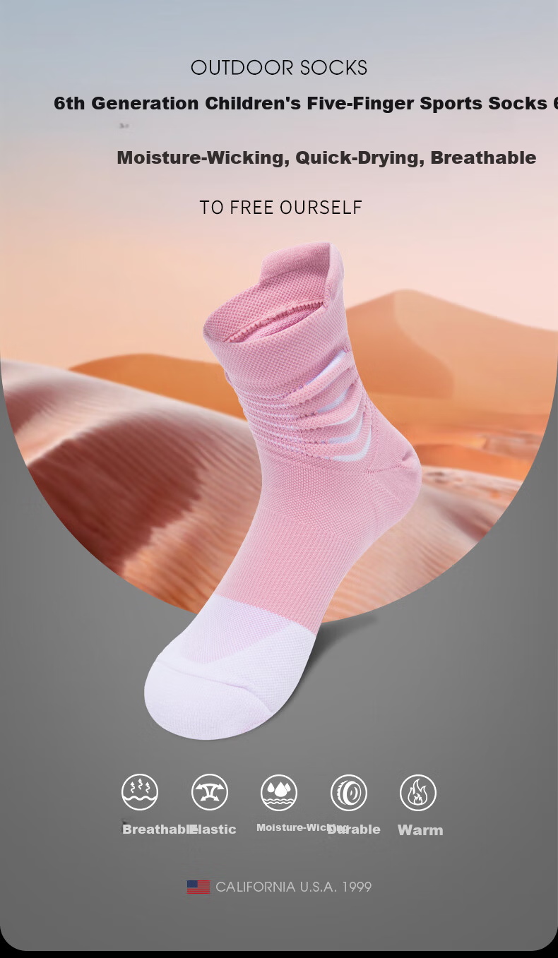 TFO 6th Generation Outdoor Socks Multifunctional Hiking Mountaineering Running Socks A2902424 Women's Purple S 2