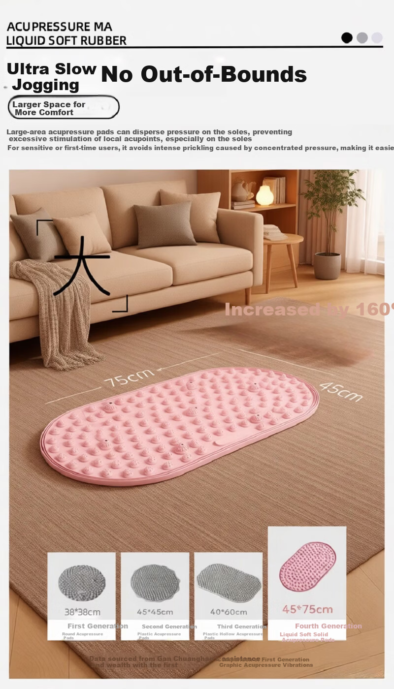 Chengyue Liquid Soft Gel Acupressure Board Ultra Slow Running Foot Massage Mat Foot Acupoint Therapy Toe Gray CY-622 6