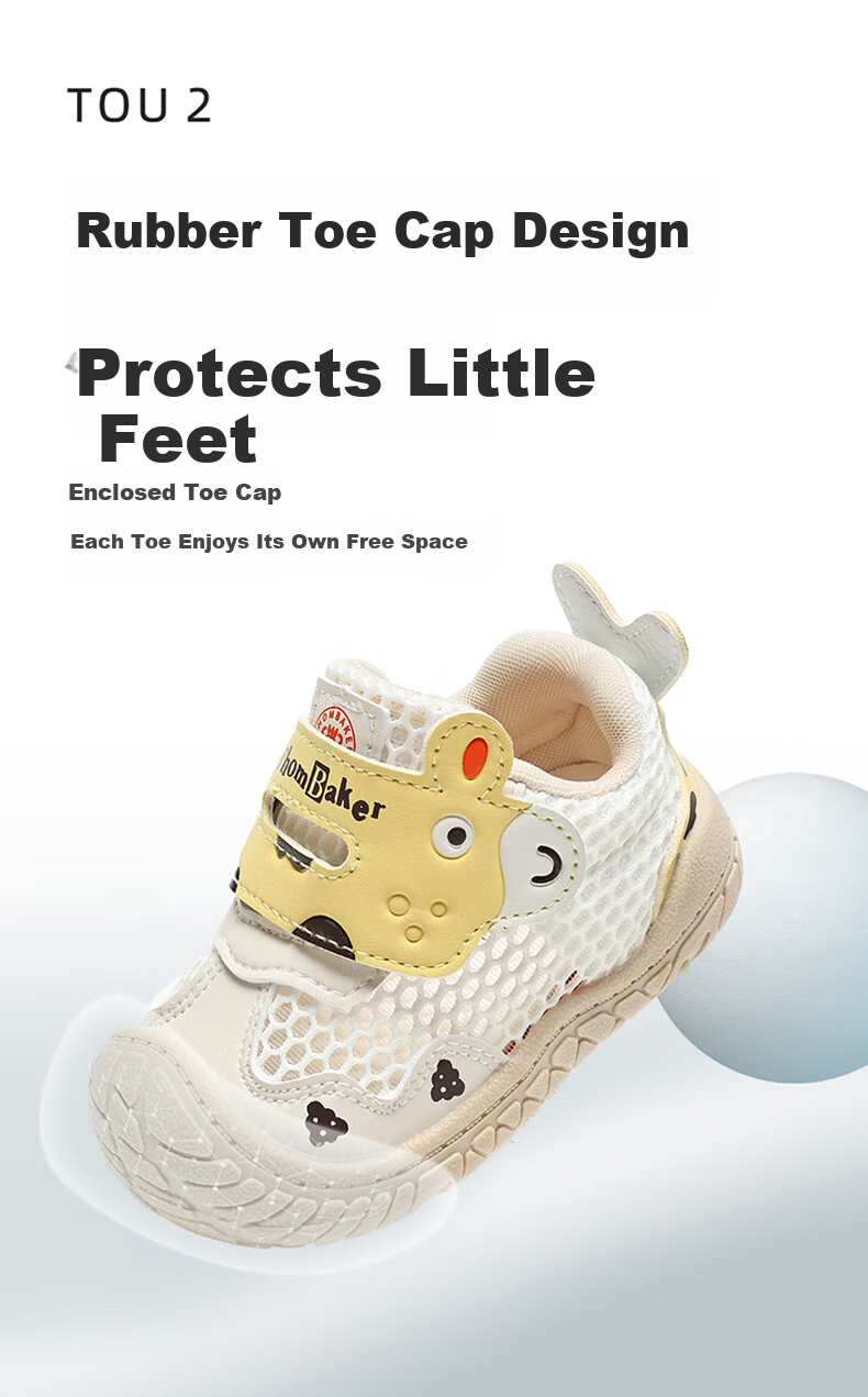 ThomBaker Baby Toddler Walking Shoes Summer Mesh Soft Sole Breathable Functional Shoes Kids Boys Girls Cartoon Shoes Green Deer Size 15 3