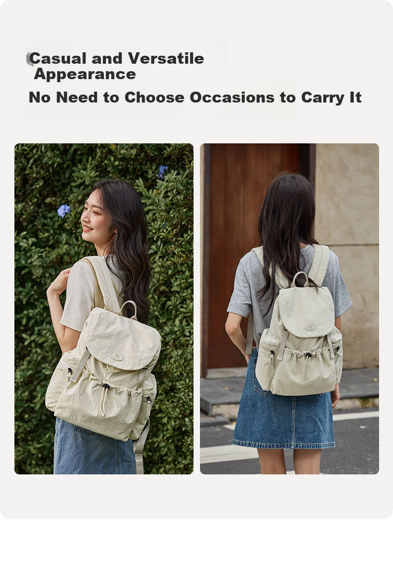 Aji Outdoor Travel Backpack Women College Student School Bag Fashion Versatile Waterproof Lightweight Small Travel Backpack 11