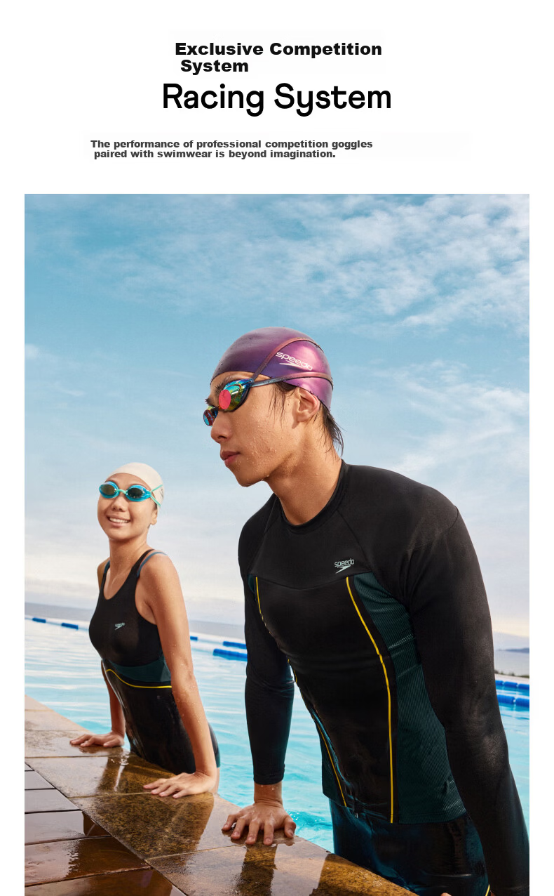 Speedo Racing Swim Cap 3D Smart Fit Professional Training Sharkskin Silicone Waterproof Swim Cap Dark Blue S 5