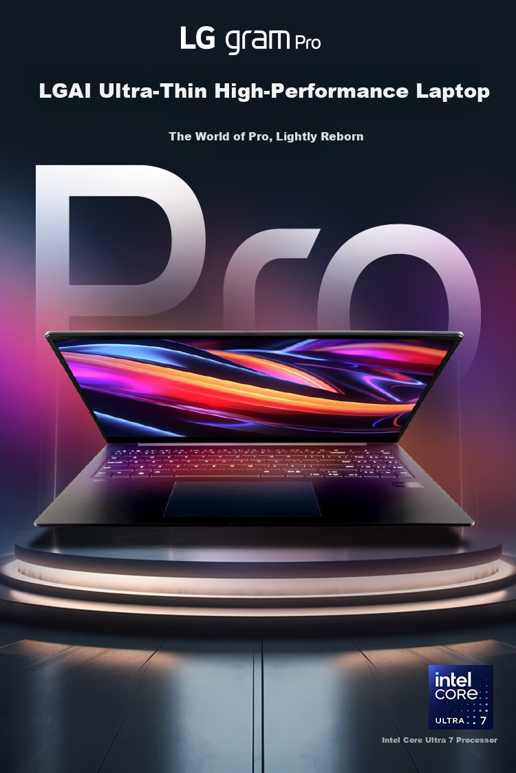 LG gramPro 16-inch Dedicated Graphics Lightweight AI Laptop 32GB+1TB (2nd Gen U7/RTX 5050/144Hz 16Z90TR-E.AL88C) 1