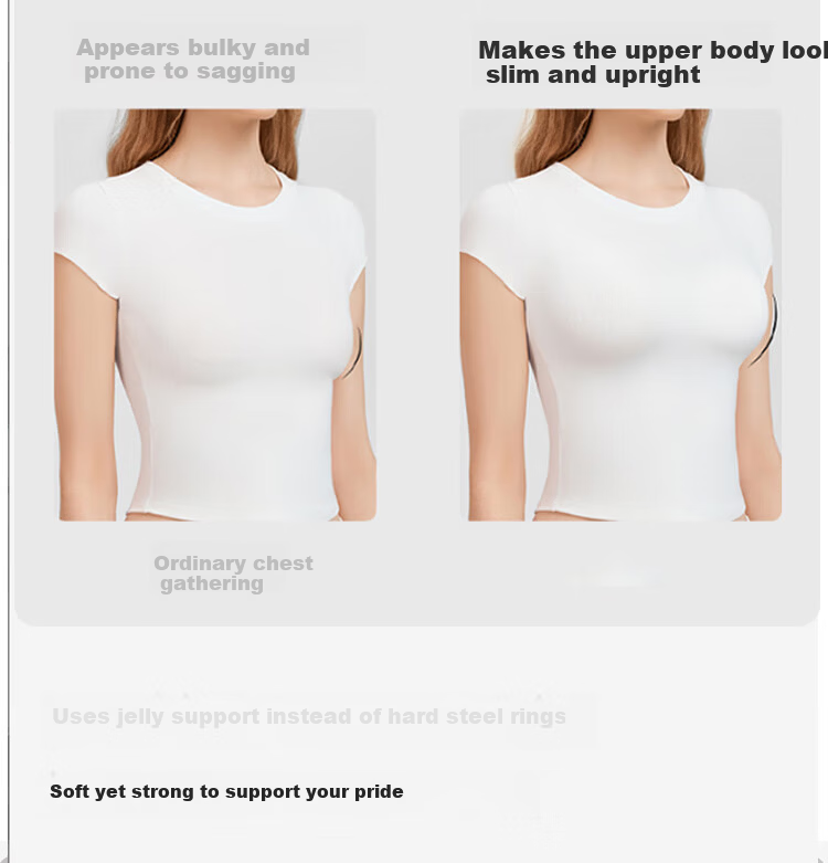 FitonTon, 2-Piece Women's Underwear Set, Lift And Anti-Sagging Bra, Push-Up for Side Support, Ribbed Backless Seamless Thin Summer Brassiere 4