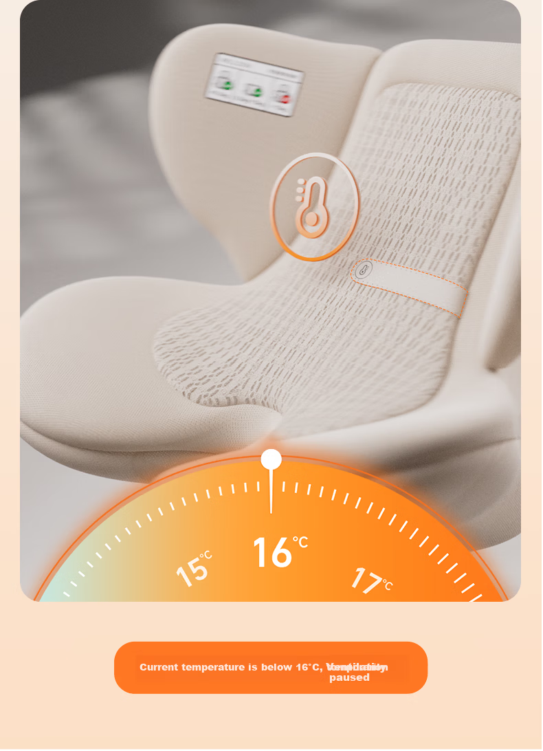 Welldon Smart LUX Child Safety Seat 0-7 Years i-Size Intelligent Ventilation AI Voice Rotation 23