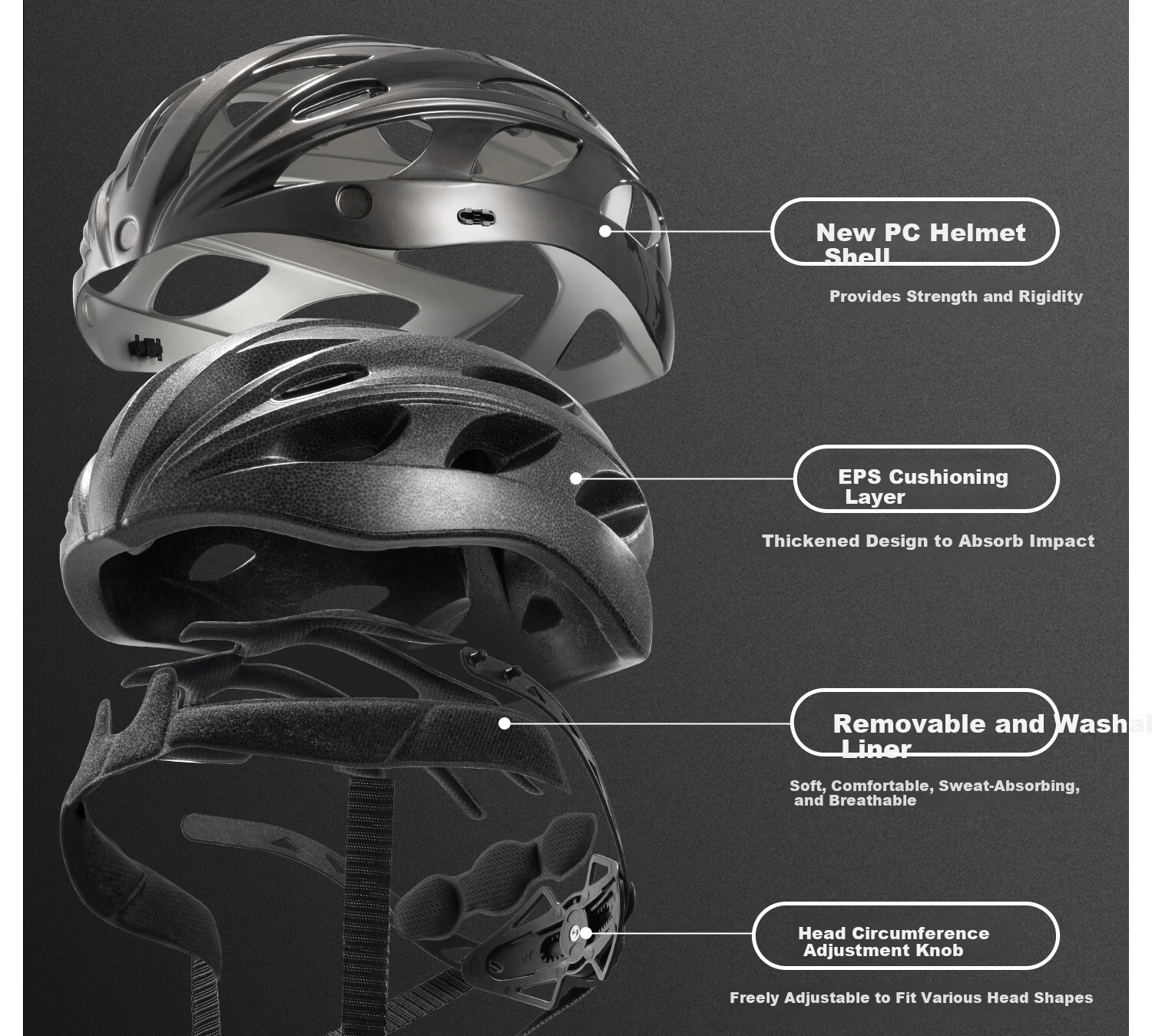 Rockbros Bicycle Helmet with Visor Integrated Road Mountain Bike Safety Helmet Unisex Petal L 11