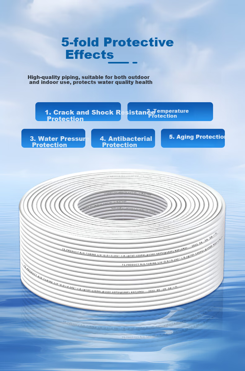 Jingwanhui Universal Water Pipe, 3/8 Inch PE Pipe, Sweeping Machine Inlet Pipe, Water Purification Pipe, Flexible Hose, Pure Water Machine Direct Drinking Machine Water Pipe, 10-Meter Package, W874 5