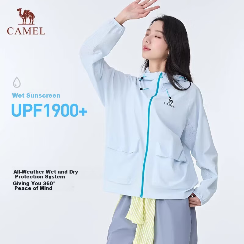 CAMEL Outdoor Sun Protection Jacket 26 Spring Summer New Unisex Water-Repellent Loose Thin Breathable Sunproof Coat 9002