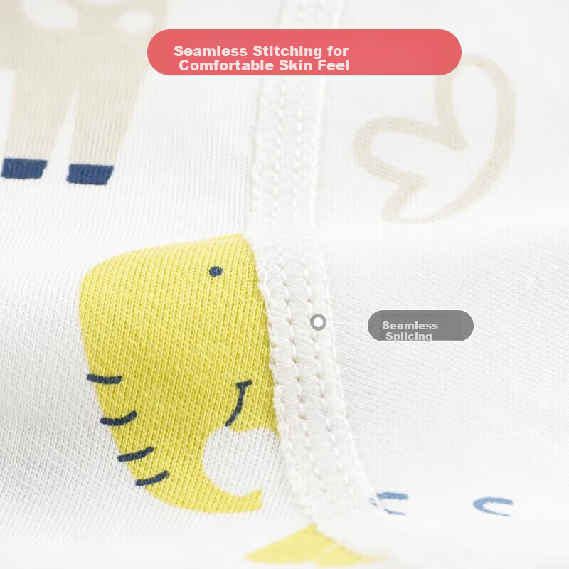 Happy Little Bear Baby High-Waist Cotton Belly Protection Spring Two-Piece Underwear Set Infant Autumn Top and Bottom Base Layer