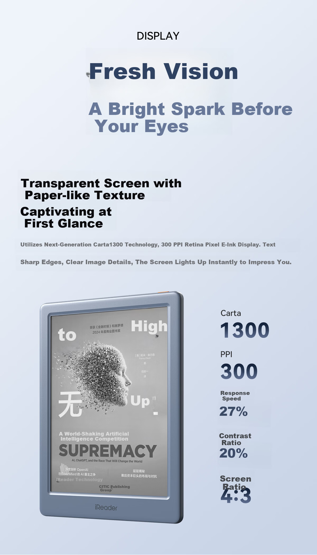 IReader Neo3 Ultra 6-inch E-Reader Smart Reading Device AI E-Ink Screen Early Cherry Blossom Edition 11