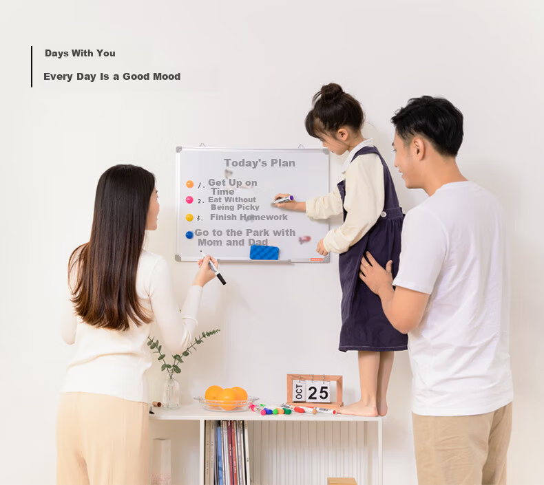 BBNEW 100x150cm Solid Fiberboard Core Whiteboard Easy-to-Erase Magnetic Office Teaching Meeting Wall-Mounted Writing Board Home Kids Blackboard NEWXW100150 9