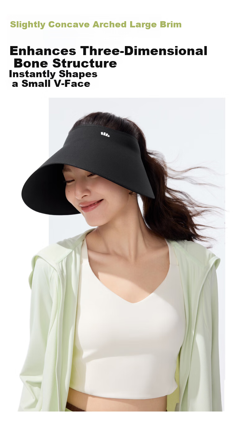 Beneunder Egg Roll Lampshade Large Brim Sun Hat Women's Original Yarn Sunscreen Hat Men's Full Face Sunshade Open Top Sun Hat Black 17