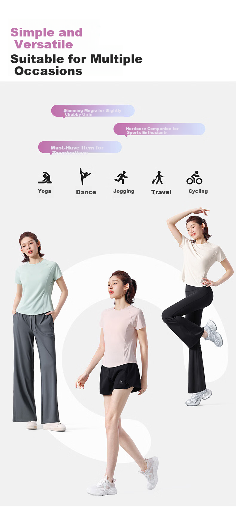 CAMEL Women's Ice Cooling Sports T-Shirt Quick-Dry Breathable Fitness Running Short Sleeve Y26BAWL6025 Dream Pink S 7