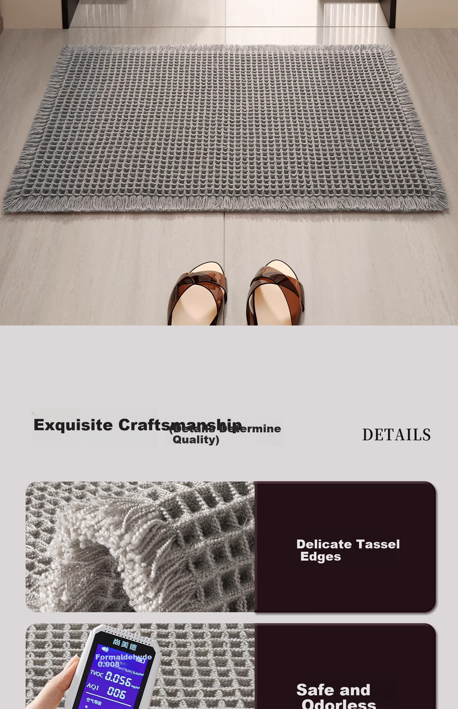 77 Home Bathroom Mat, Bathroom Door Entrance Water Absorption Carpet, Household Toilet Anti-slip Foot Mat, Bathroom Door Mat, Entrance Mat 8