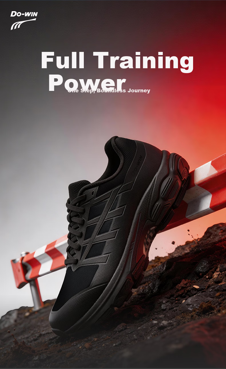 Do-win Fitness Training Shoes Running Shoes Outdoor Trail Shock Absorption Sports Shoes Tactical Running Shoes Black Size 36 1