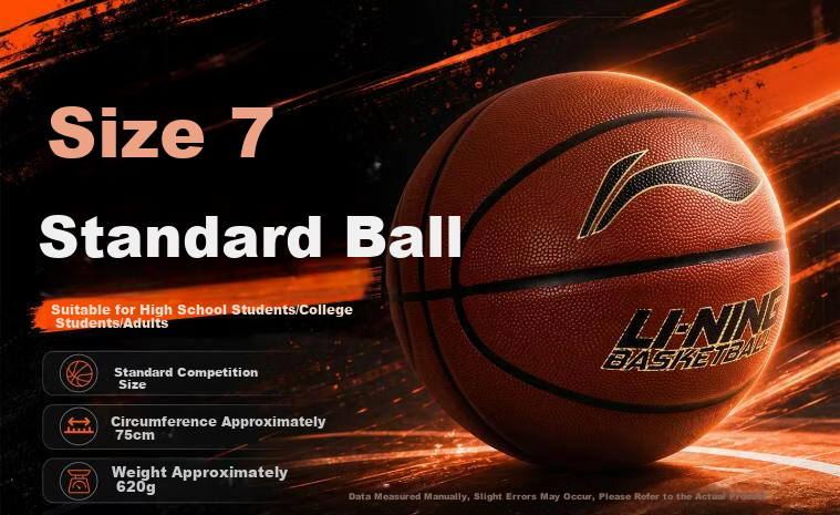 Li-Ning Basketball for Adults, Professional Competition Basketball for Middle School Students Aged 12-18, Outdoor Basketball Training for High School Entrance Exam, Gift for Boys 17