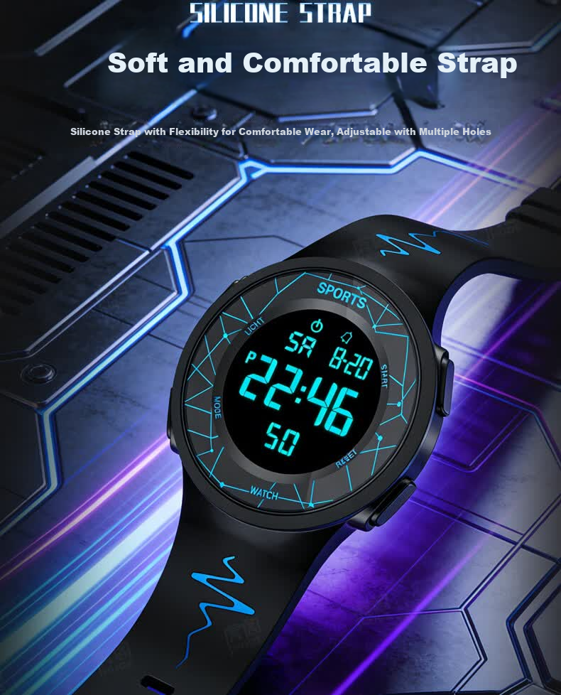 HUGE Korean Style Simple Digital Watch for Men Women Students Kids Youth Sports Colorful Waterproof Couple Wristwatch 10
