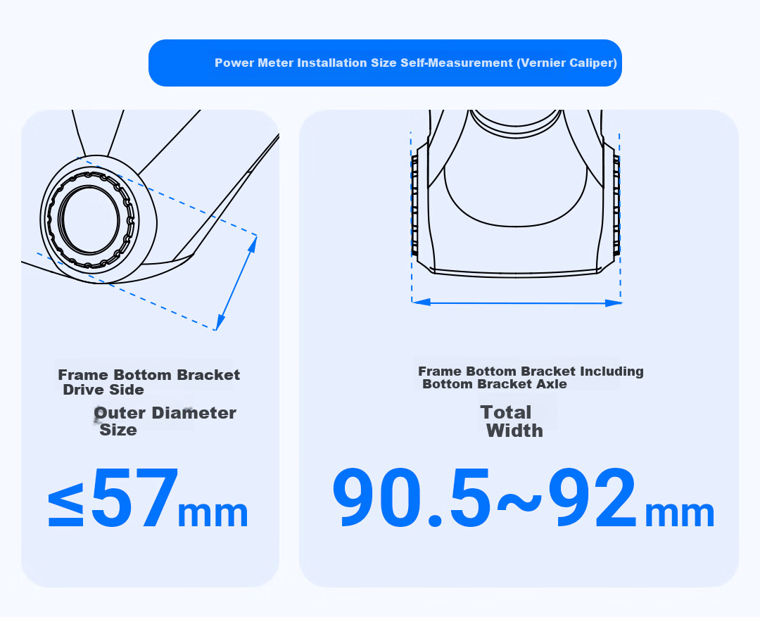 GEOID PM500 Crankset Power Meter Road Mountain Bike Lightweight Chainring Accessories 11