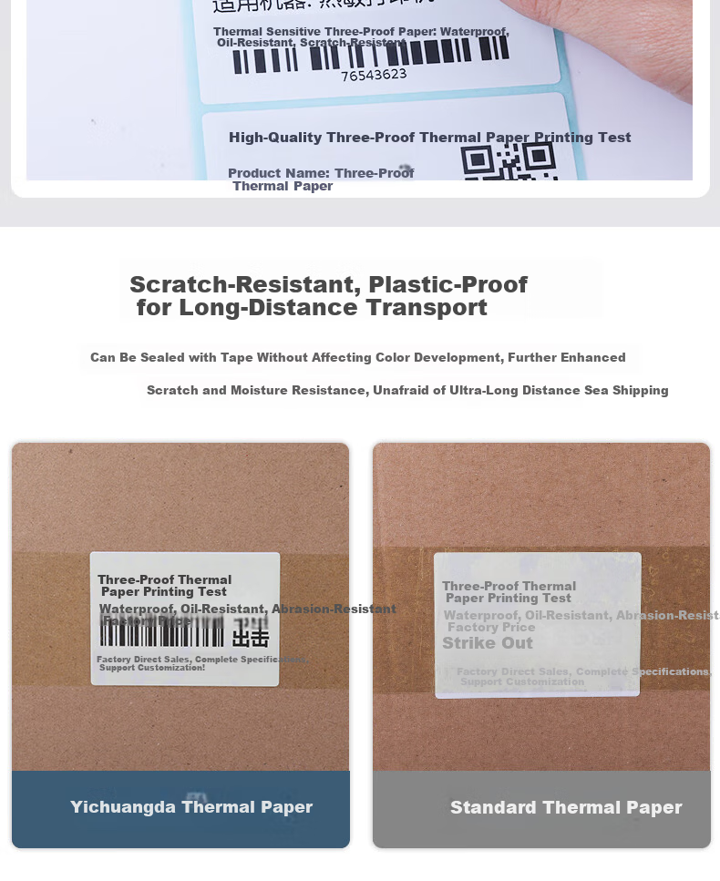Yichuangda Waterproof, Oil-Proof, And Scratch-Resistant Thermal Label Printing Paper For Milk Tea Shops, Clothing Stores, Electronic Scales, Adhesive Labels for Goods Barcode Labels 30*20*1600*5 Waterproof, Oil-Proof, And Scratch-Resistant Special Offer Small Package 3