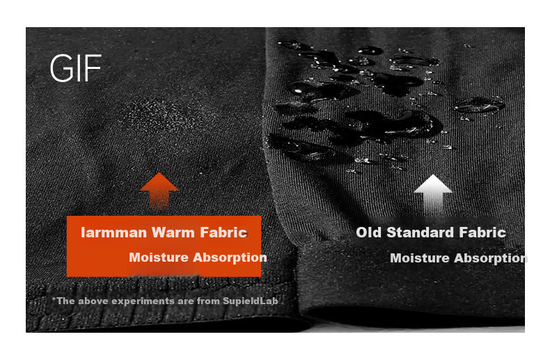 SUPIELD Men's Thermal Set Autumn Winter Knee Aerogel Fleece Dual Cold Protection Particle Gray 4XL 10