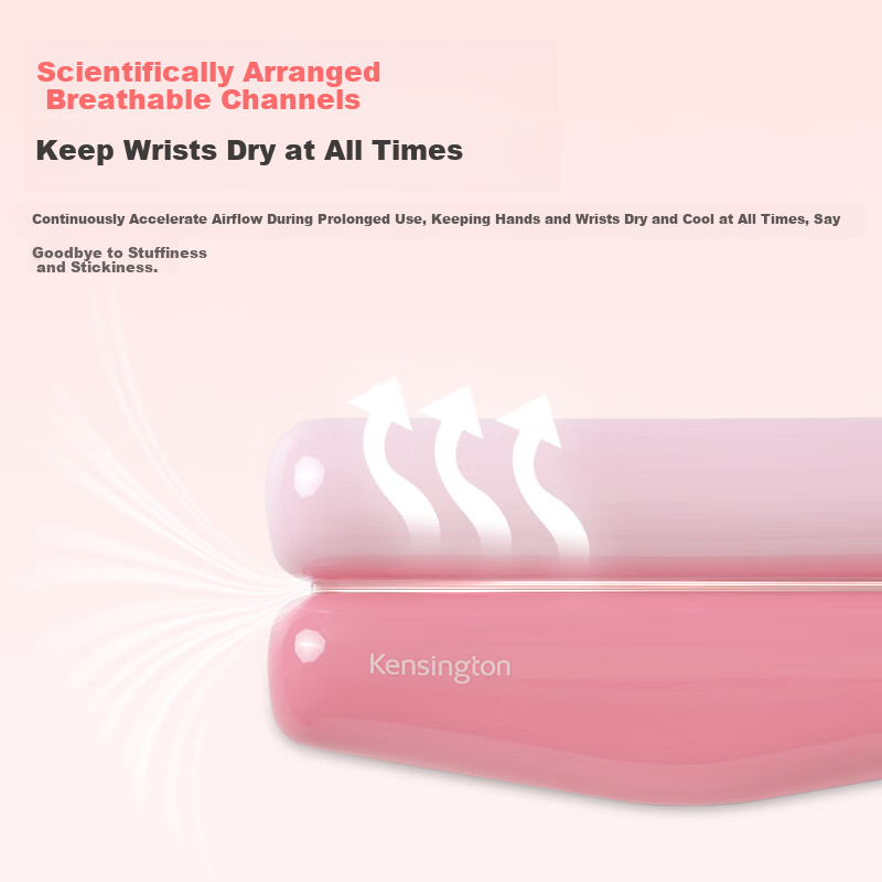 Kensington Ergonomic Gel Anti-Slip Wrist Rest Mouse Pad Pink K62826WW