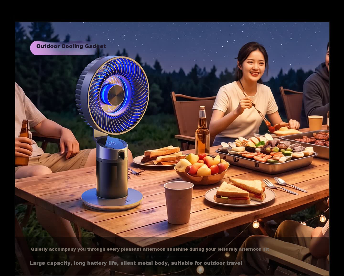 Puppy Cool Mist Pro Silent Desktop Fan Oscillating Table Fan Long Battery Life Office Bedroom Gaming Desk Fan 22