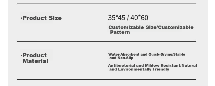 Zichen Hard Diatom Mud Water-Absorbent Bath Mat Non-Slip Anti-Fall Entrance Bathroom Quick-Dry Floor Rug Toilet Carpet 92