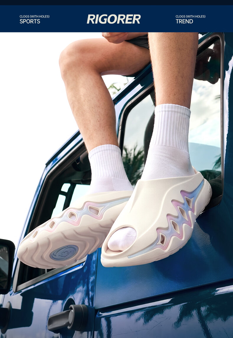 Zhunzhe Shark 3 Sports Slippers Men's Summer Outdoor Basketball Sandals Women's Thick Sole Soft Size 44 10