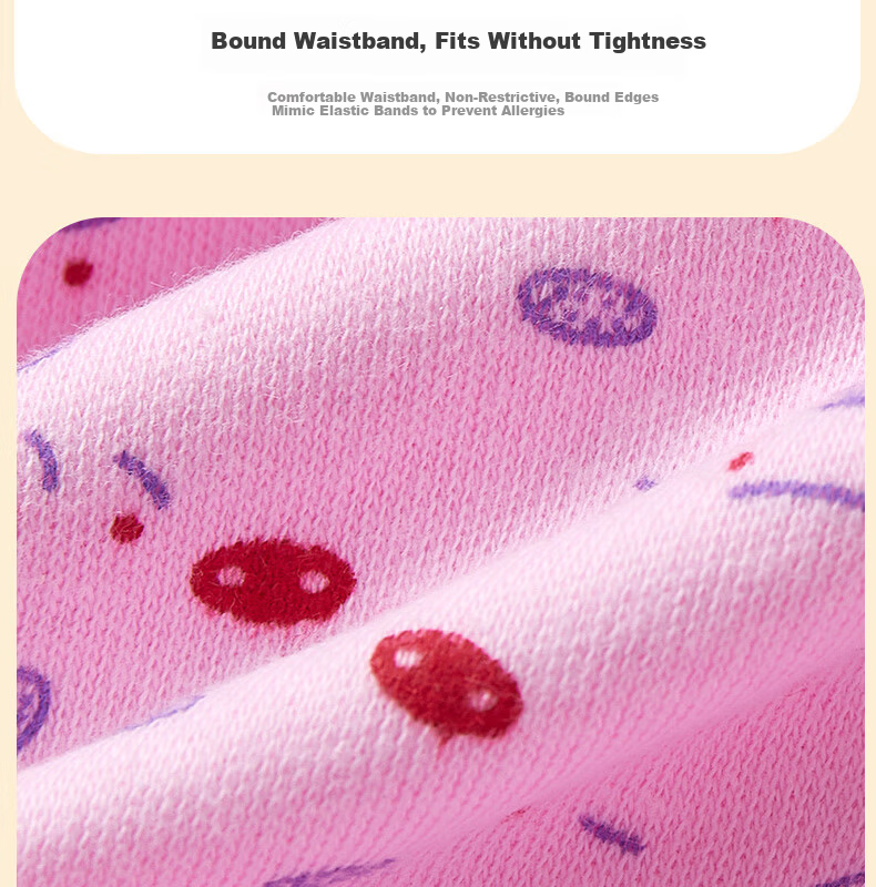 Bejirog 2-Pack Pure Cotton Thermal Pants for Middle-Aged and Elderly Women, Plus Size, Vintage Style, Pink Floral + Blue Floral, 4XL 10