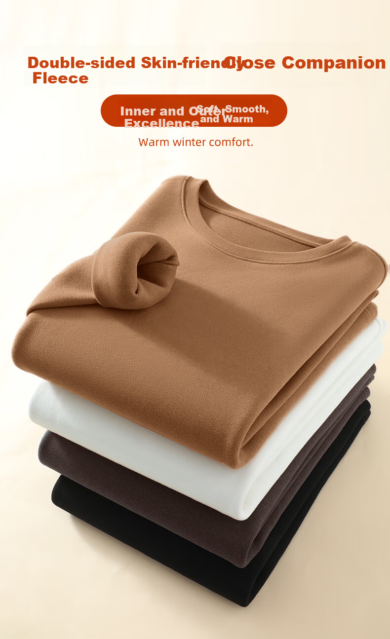 JEANSWEST LIFE Men's Long Sleeve T-Shirt Winter Thick Warm Fleece-Lined Crew Neck Thermal Shirt 1