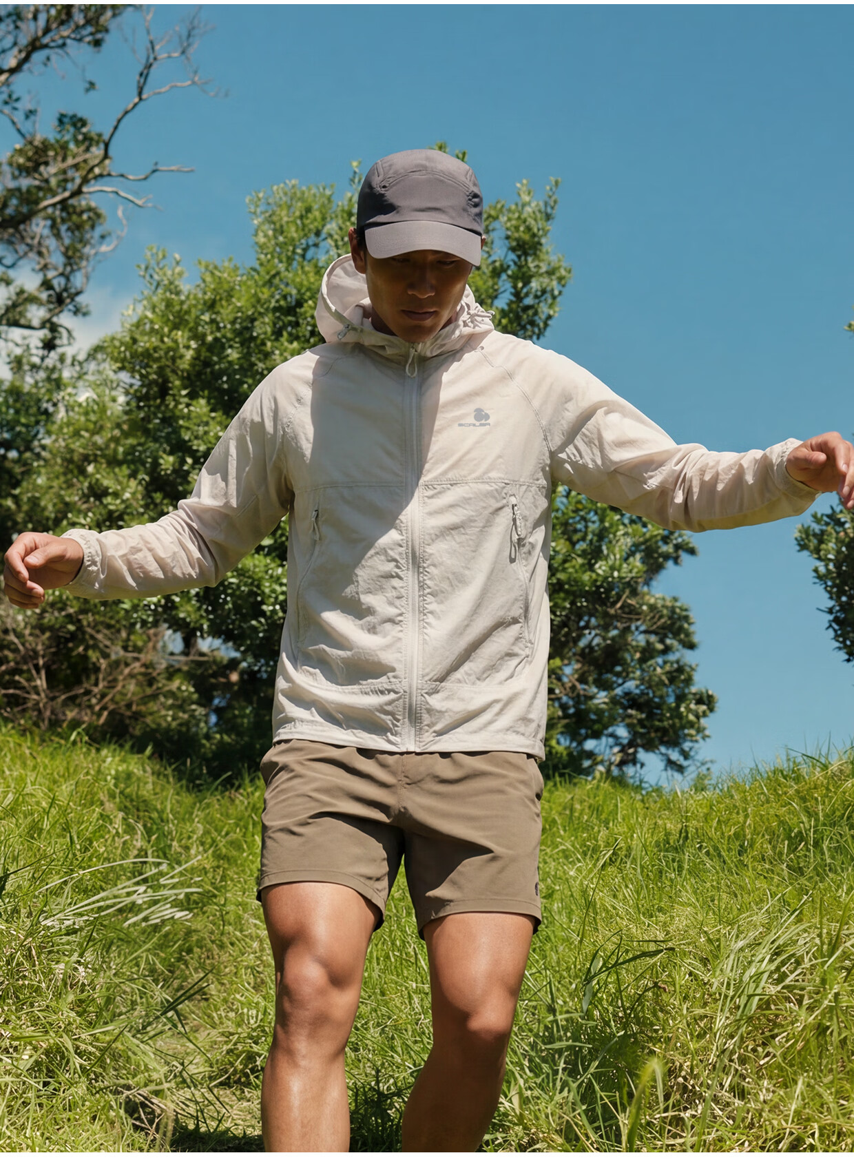 SCALER [Xiaoliangpeng] Unisex Outdoor Sun Protection Jacket UPF50+ Stretch Durable Lightweight Breathable Hooded Sun Jacket 24