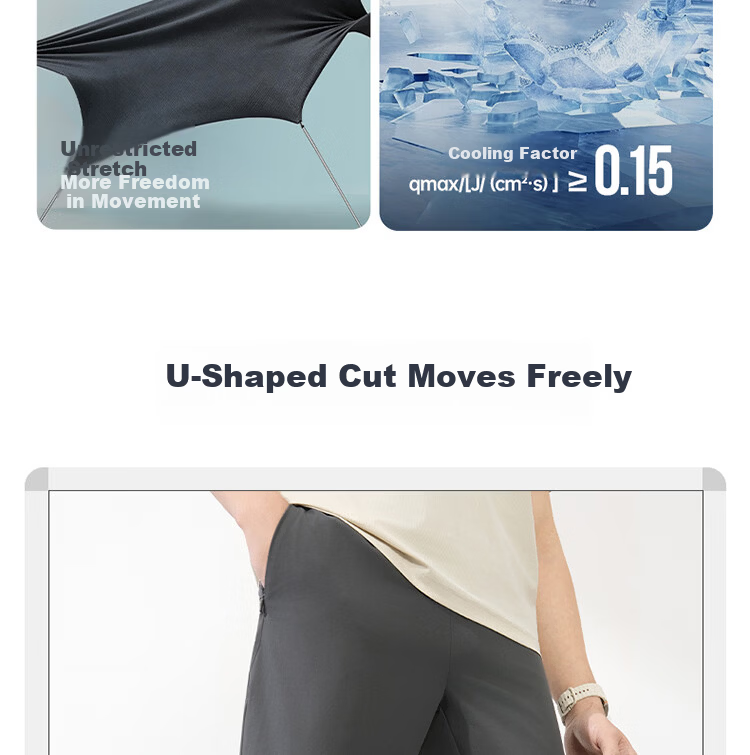361° Men's Sports Pants Spring Summer New Sun Protection Casual Cool Stretch Straight Leg Trousers 652614713-2 4