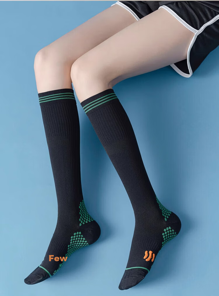 Dewick Sports Compression Socks Calf Muscle Support Running Cycling Jump Rope Basketball Mountaineering Professional Fitness Long Tube 2 Pairs L 11