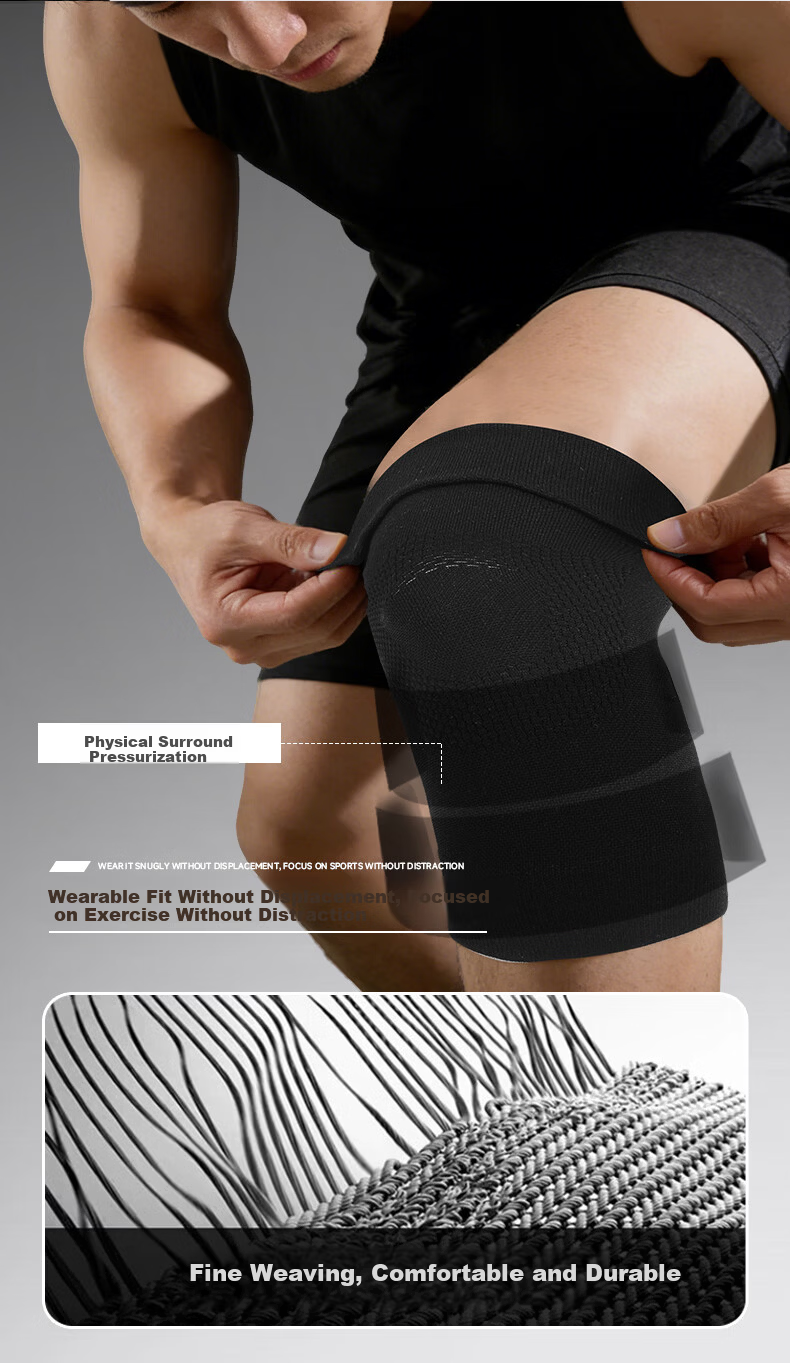 NAILEKESI Knee Brace, Professional Sports Protection, Thin Summer Style, for Meniscus Injury Prevention, Badminton And Running, Specially Designed for Men's Knees 6
