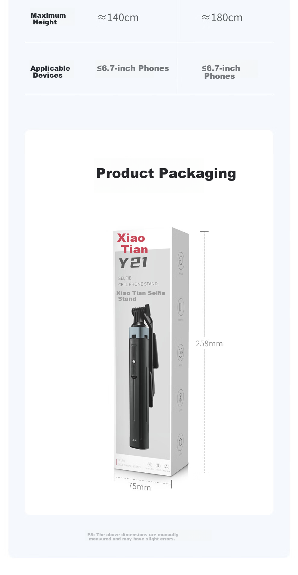 Xiaotian Mobile Phone Teleprompter Stand Live Streaming Tripod Portable Selfie Stick Floor Outdoor Selfie Tool Handheld Universal Vlog Shooting Phone Holder 20
