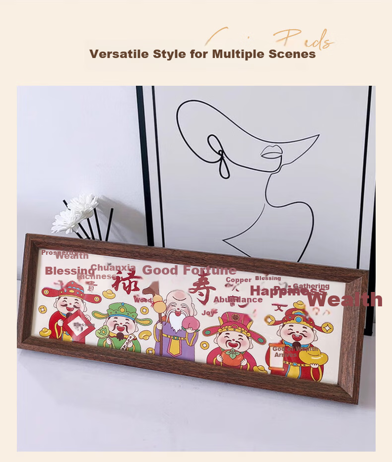 Kongsheng Five Blessings Doorway Decoration Prosperity Fortune Happiness Longevity Housewarming Gift Mother's Day Birthday Gift 5