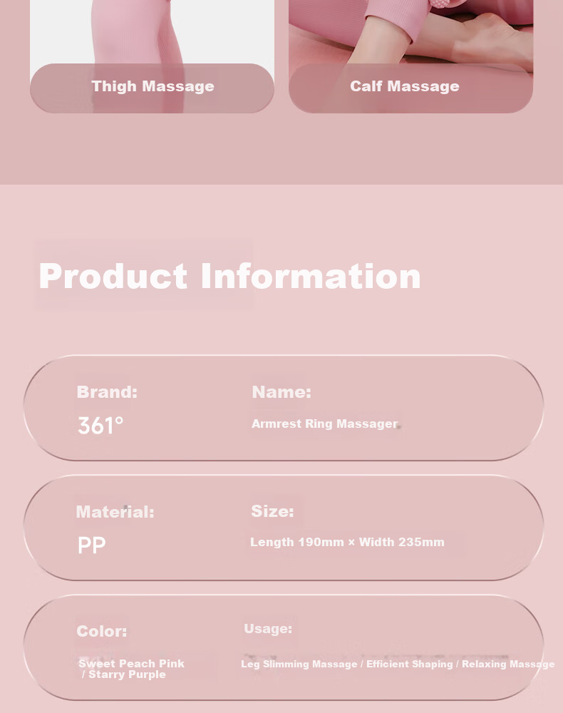 361° Circular Massager Leg Muscle Relaxation Multifunctional Roller Massager Thigh and Calf Training Tool 14