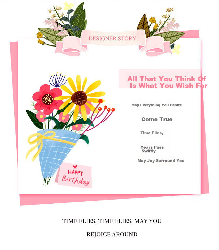 Guangduola Girl Birthday Scene Decoration Banner Pink Hanging Cloth Happy Birthday Atmosphere Background Wall Supplies Set 2