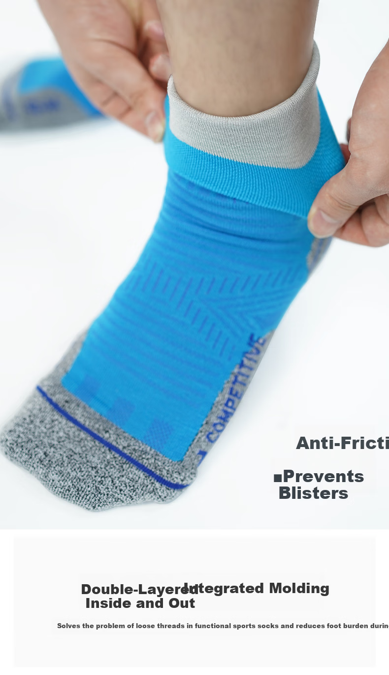 HNK Professional Marathon Trail Running Socks Double-Layer Graphene Antibacterial Blister-Resistant Modal Soft Outdoor Socks 11