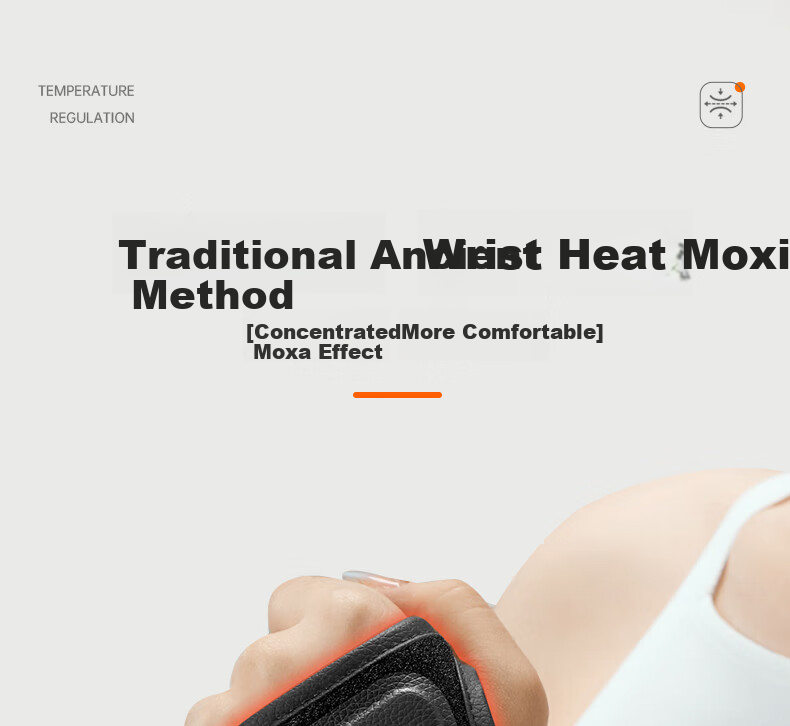 Kepufi Wrist Brace Heat Therapy Tendon Sheath Moxibustion Massage Device Wrist Support Joint Heating Instrument Practical Mother's Day Women's Birthday Gift WB01 Double 8