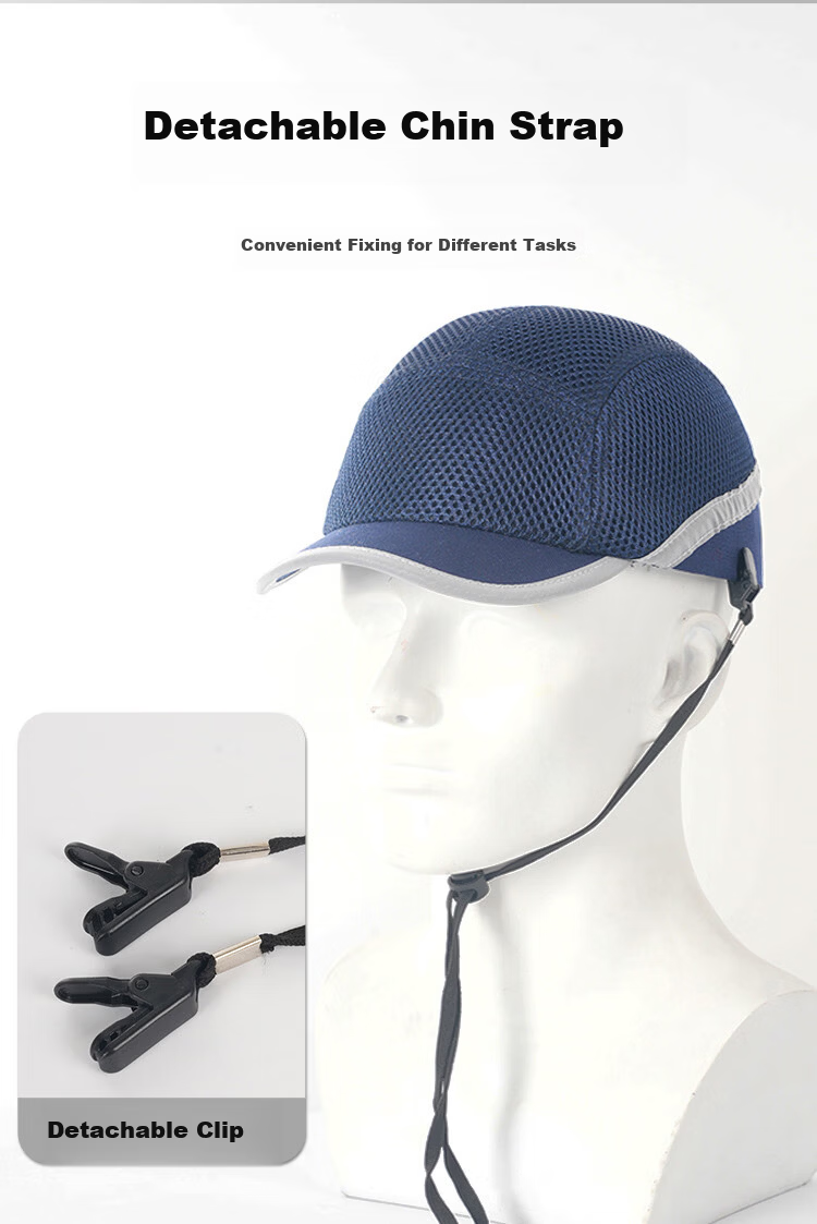 DOLNESRN Lightweight Breathable Anti-Collision Cap Full Mesh Duckbill Work Hat Lightweight Labor Protection Helmet Anti-Smash Anti-Collision Workshop Summer Navy Blue Safety Helmet Upgraded Full Mesh  4