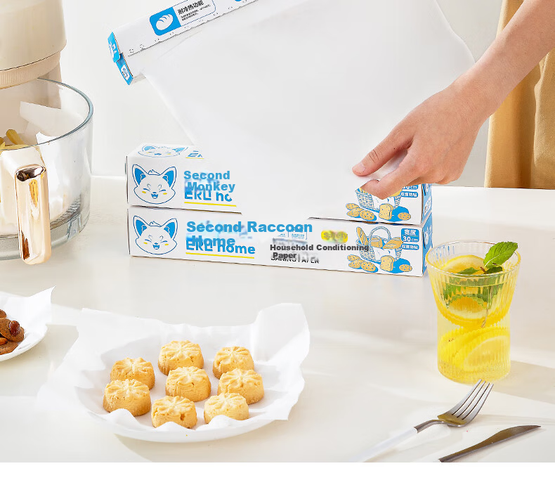 Erlijia Air Fryer Oven Baking Mat Paper Non-Stick Oil-Proof Food Grade BBQ Grill Frying Mat 2