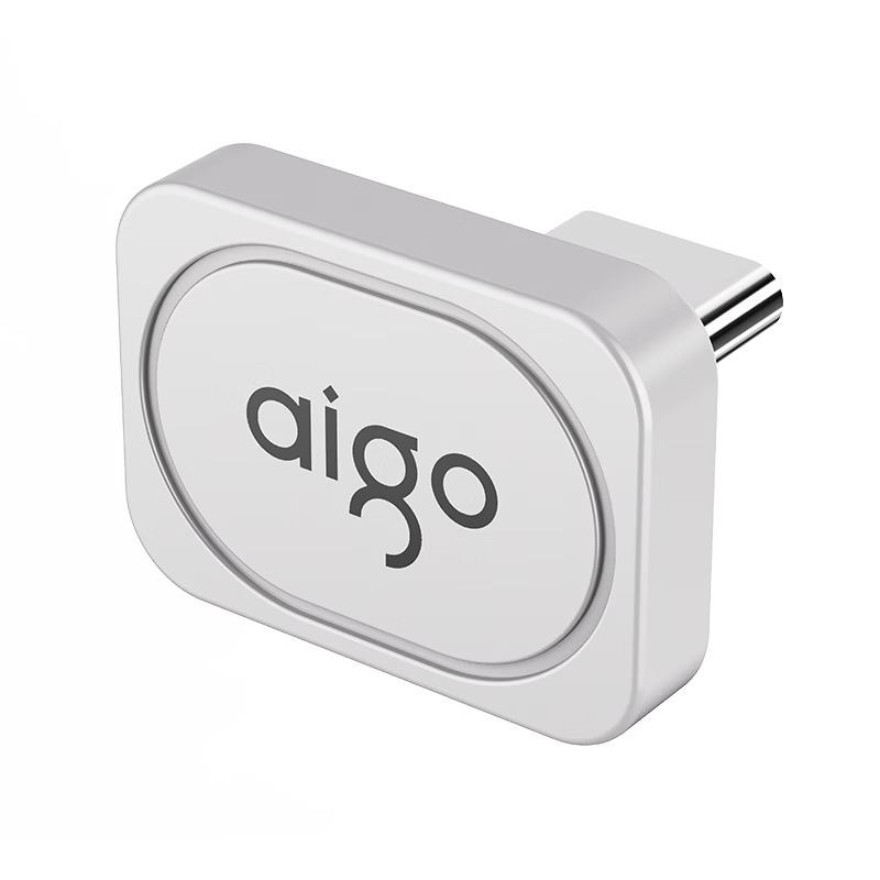 Aigo 64GB USB 2.0 AT10 Mini Metal Type-C Flash Drive Silver Universal for Phone and Computer