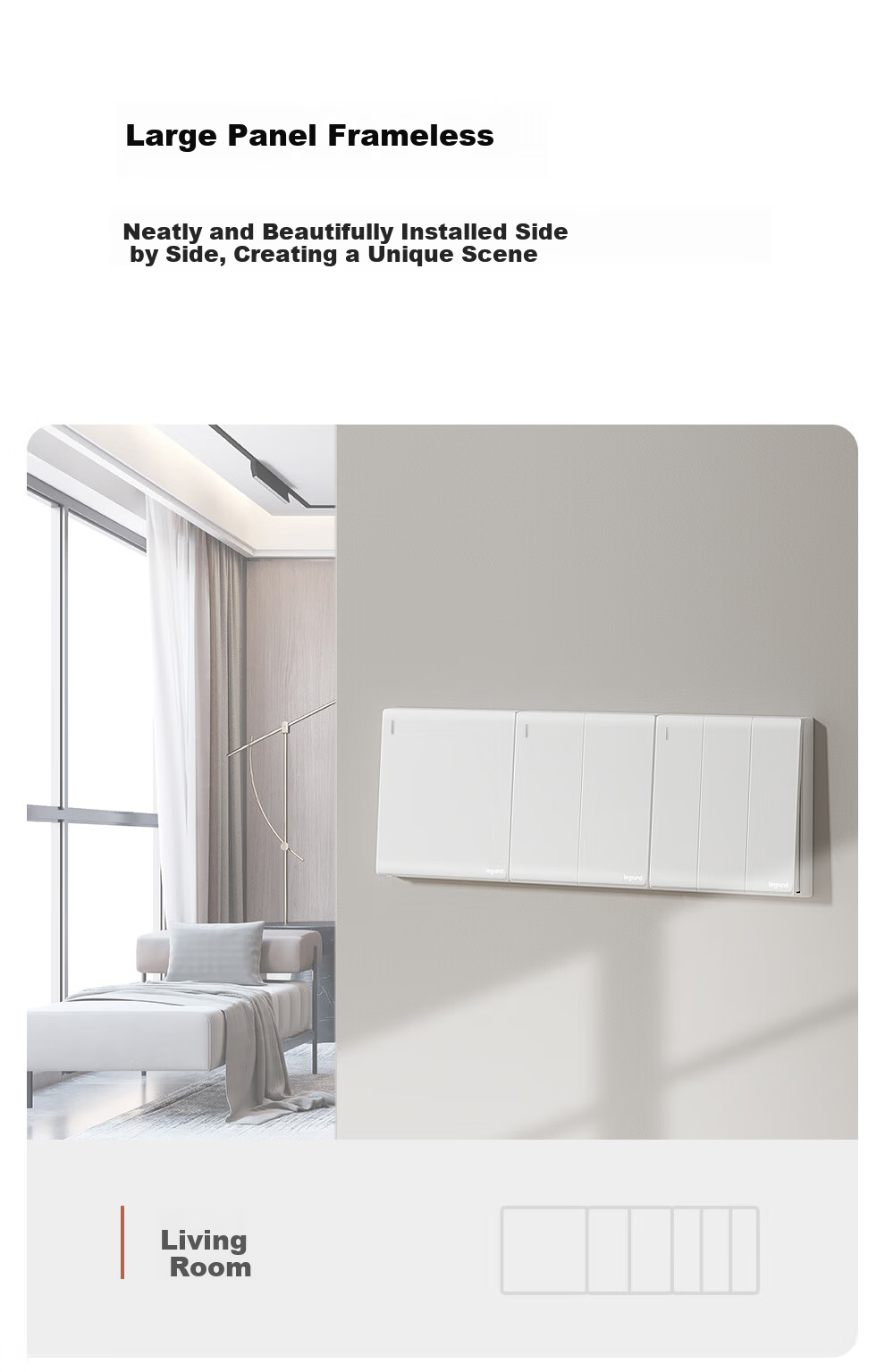 LEGRAND Switch Socket Panel Minghua Series Magnolia White 86 Type Flush Mounted Five-Hole with Type A+C USB Socket 1