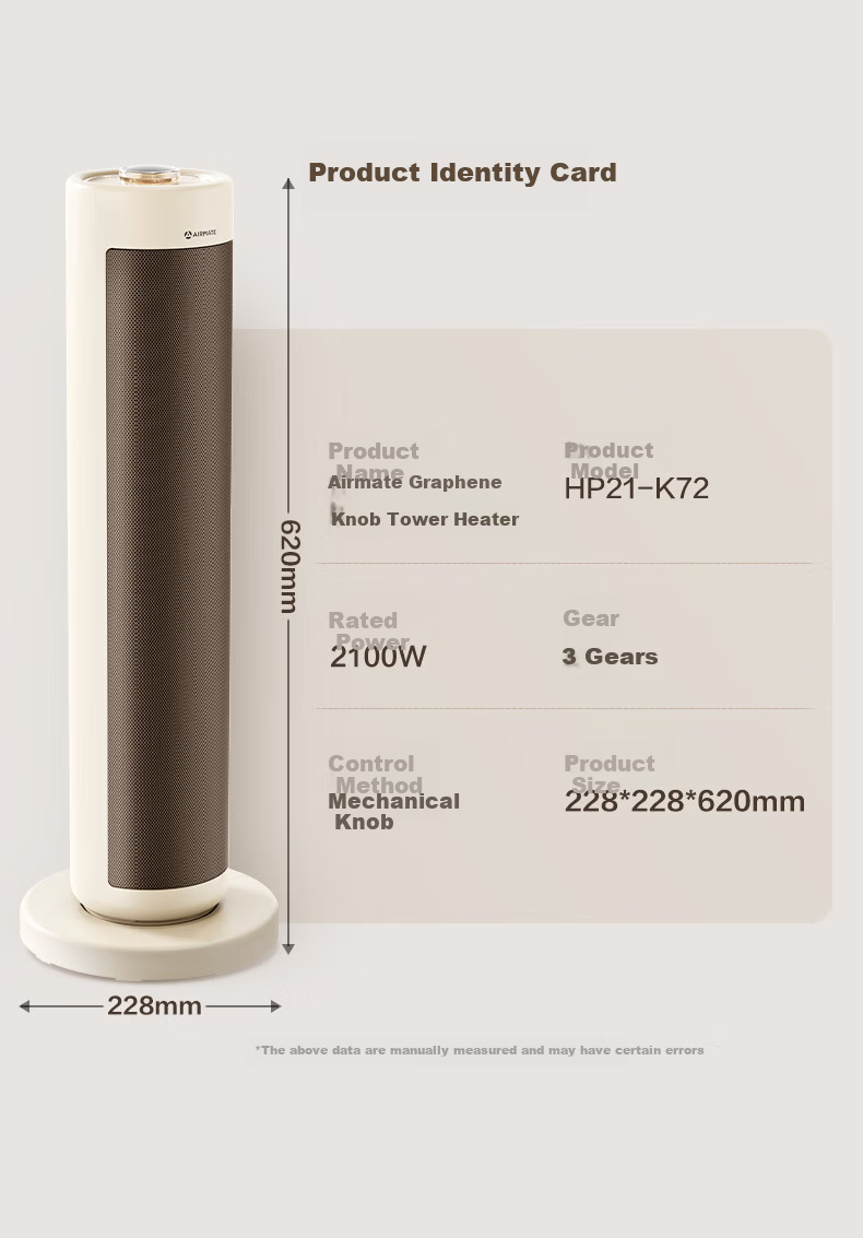 AIRMATE Super Product Warm Air Heater Graphene Heater Electric Heater Home Whole House Heating Small Sun Heater K72 18