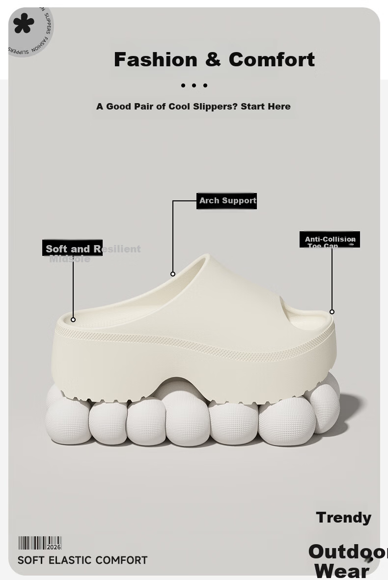 She Enjoy Platform Sandals Women Thick Sole Fashion Open Toe Slippers 2